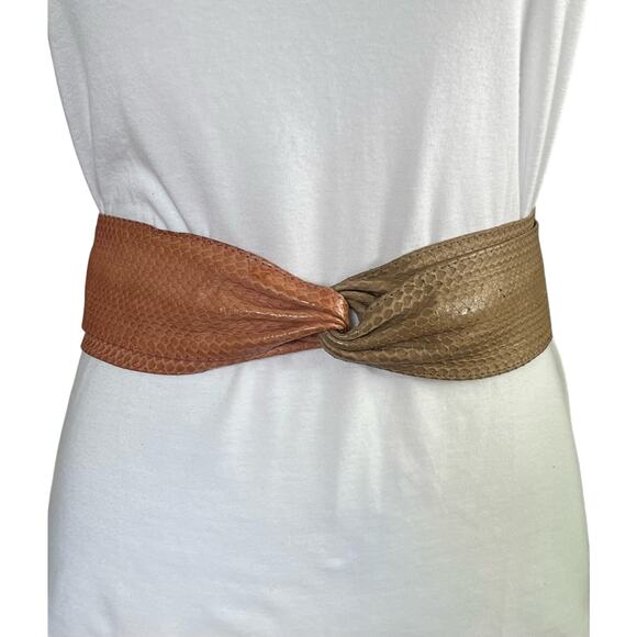 Vintage Snakeskin Twisted Belt main image 8